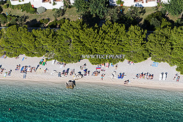 Beach Slatina, aerial view, Tučepi