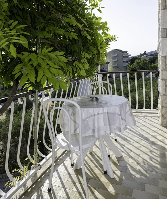 balcony with partial sea view