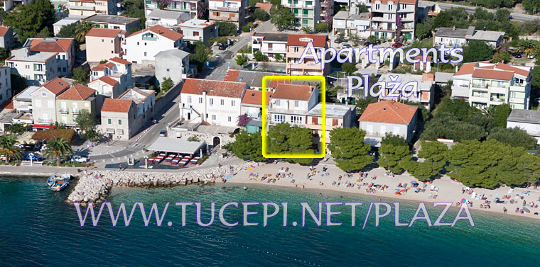 apartments Plaža, Tučepi - house, aerial view