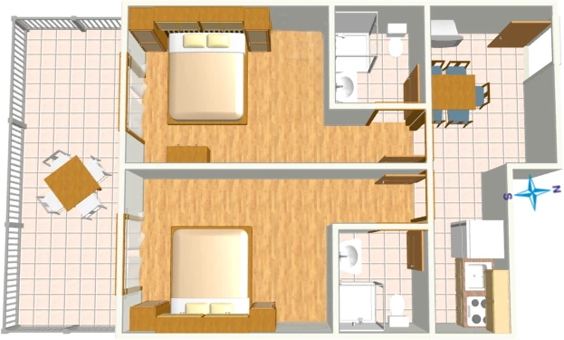 apartments Riva, Tučepi - plan