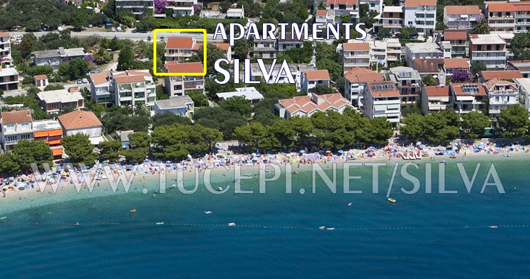 Apartments Silva, Tučepi - aerial position