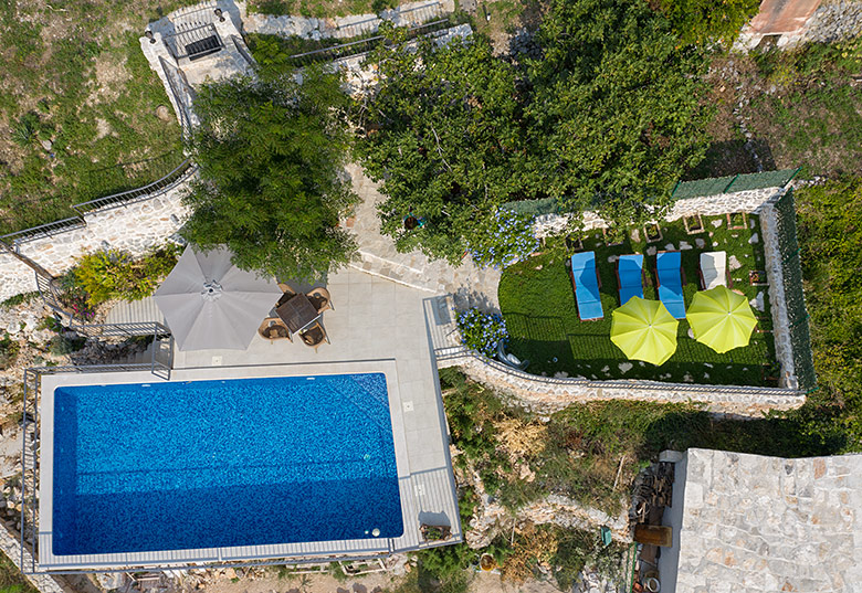Villa Stina, Tučepi - pool, aerial view